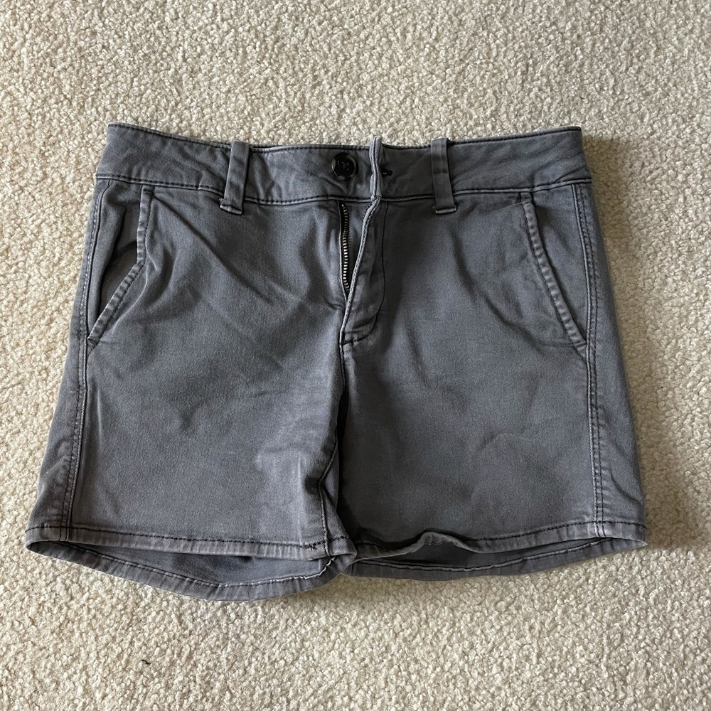 American eagle gray midi shorts
